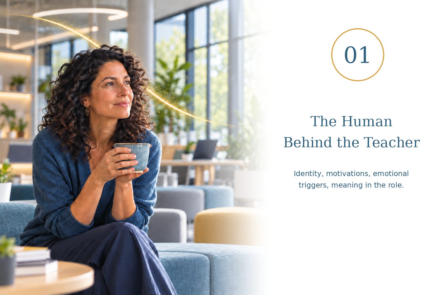 The Human Behind the Teacher — identity, motivations, emotional triggers, meaning in the role.