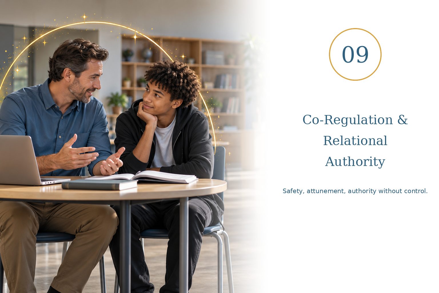 Co-Regulation and Relational Authority — safety, attunement, authority without control.