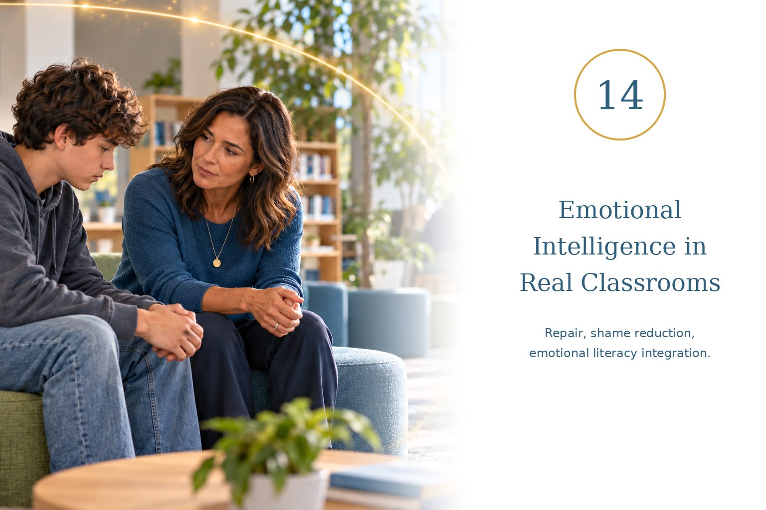 Emotional Intelligence in Real Classrooms — repair, shame reduction, emotional literacy integration.