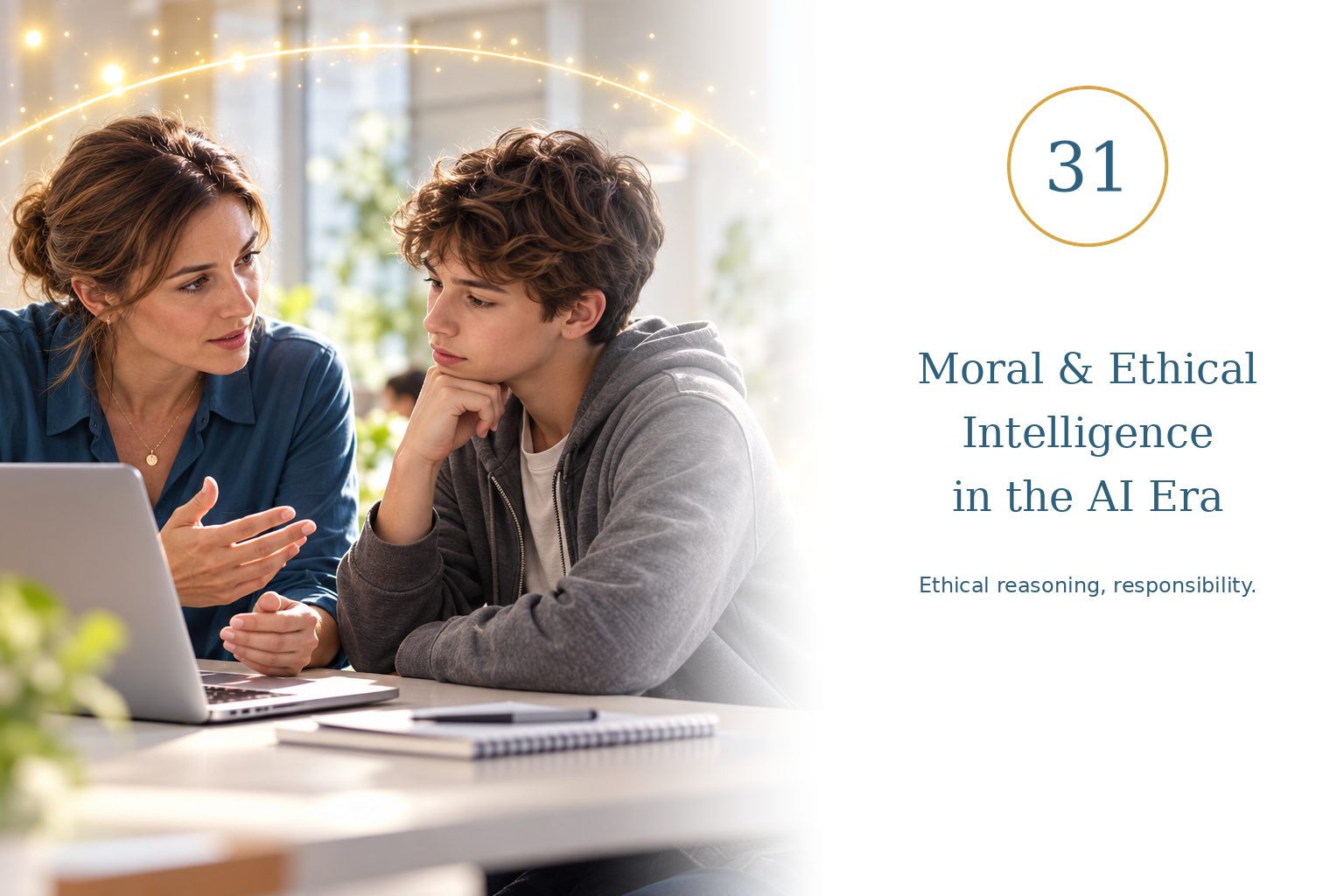 Moral and Ethical Intelligence in the AI Era — Ethical reasoning, responsibility.