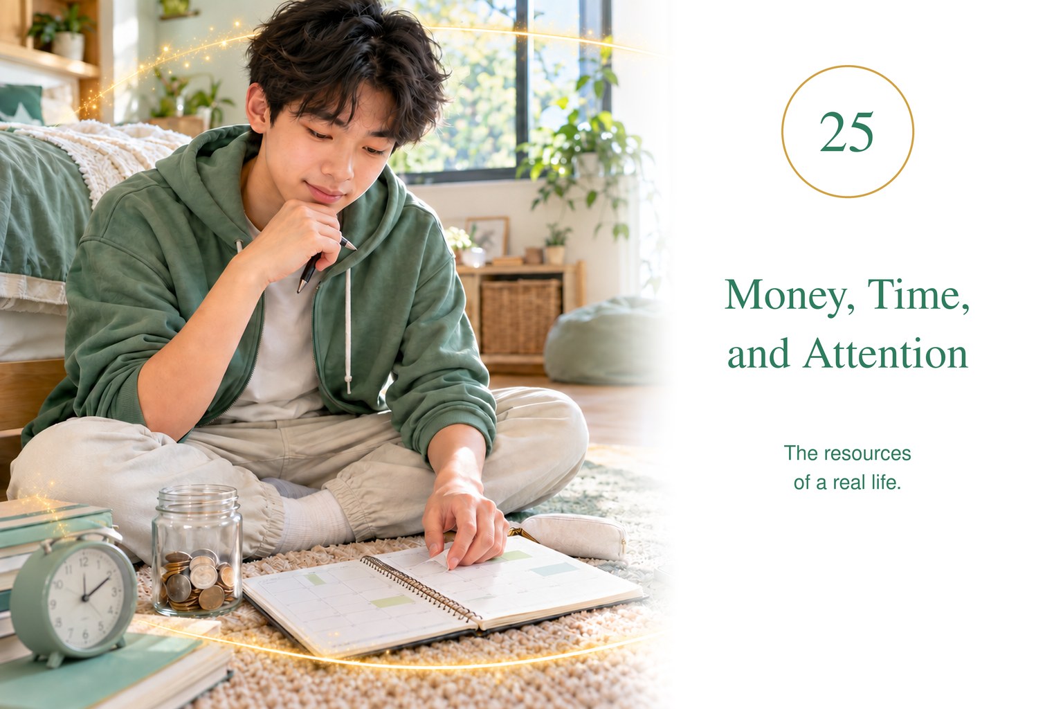 Money, Time, and Attention — the resources of a real life.