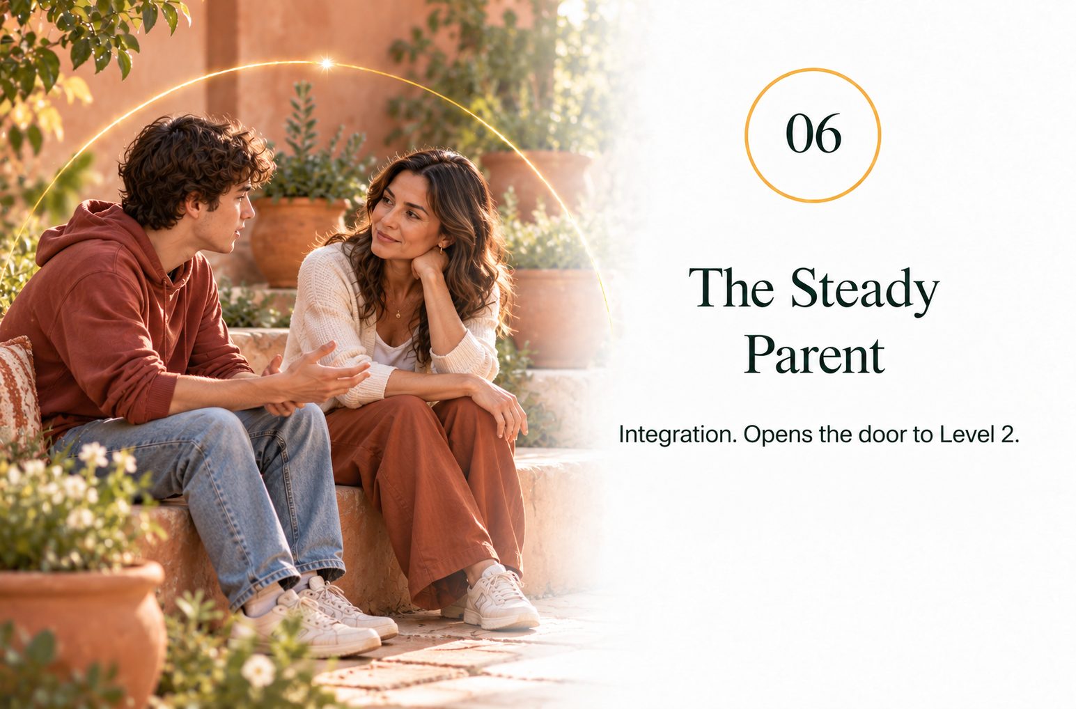 The Steady Parent — integration. Opens the door to Level 2.