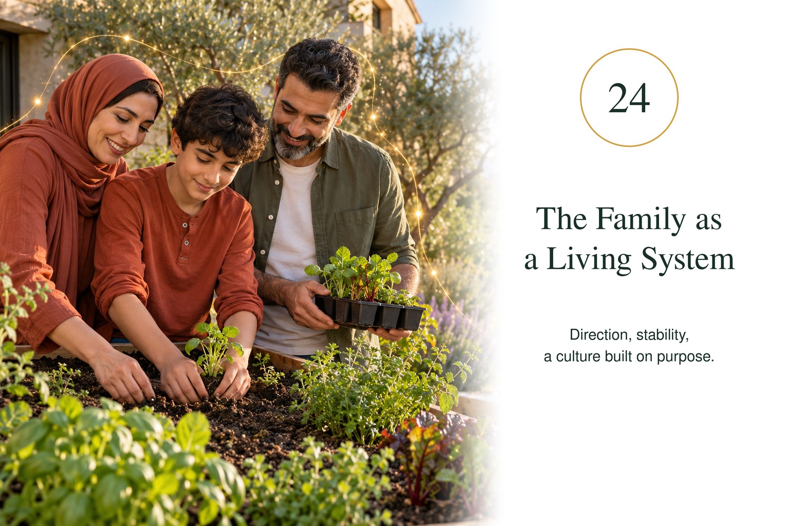 The Family as a Living System — direction, stability, a culture built on purpose.