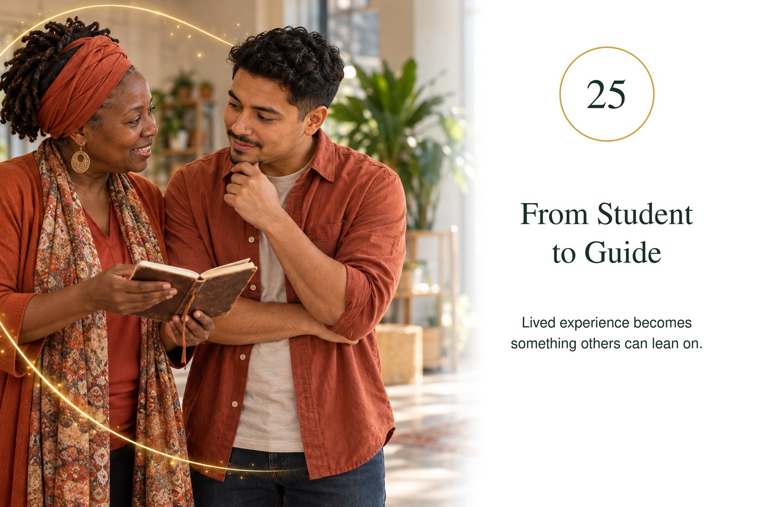 From Student to Guide — lived experience becomes something others can lean on.