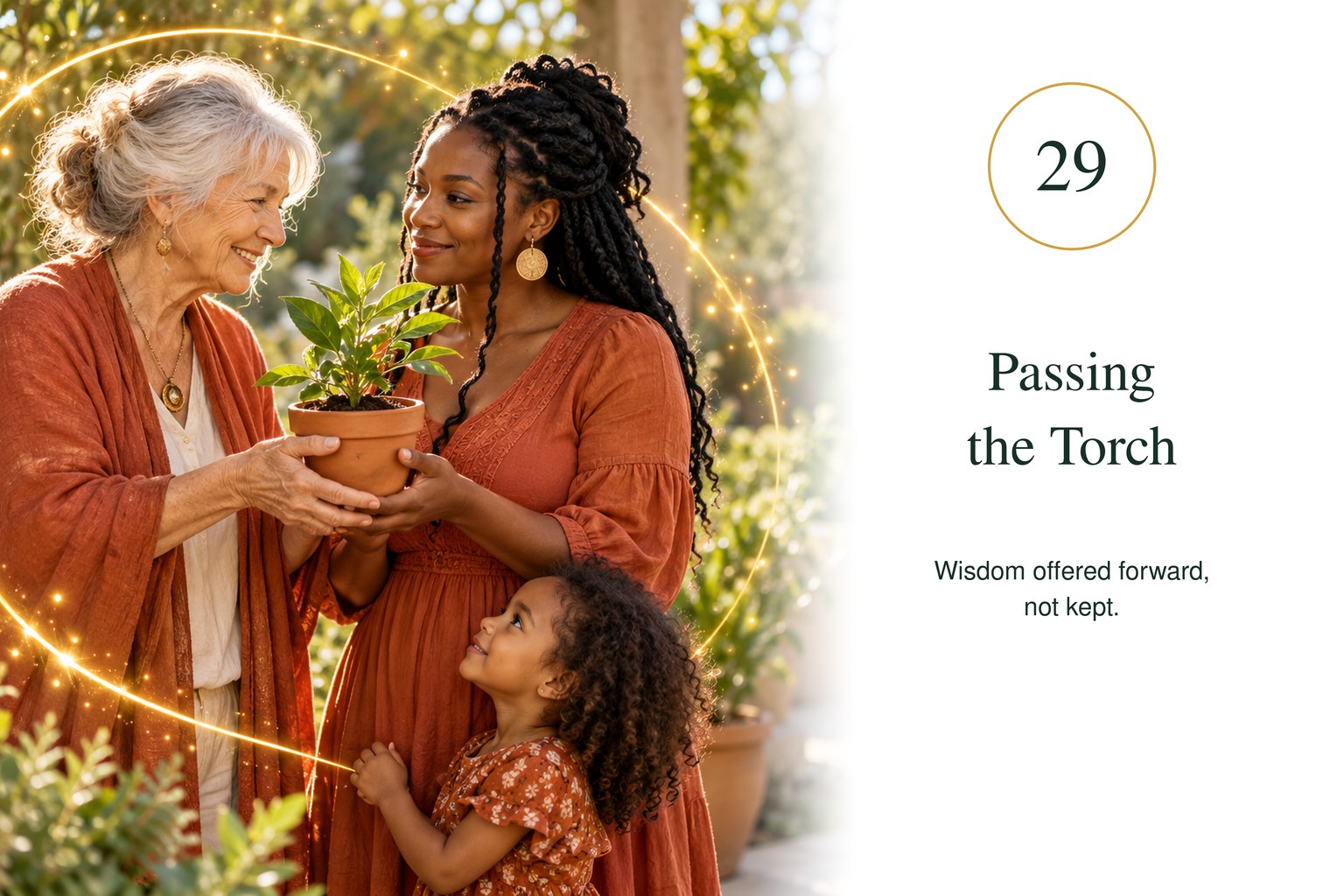 Passing the Torch — wisdom offered forward, not kept.